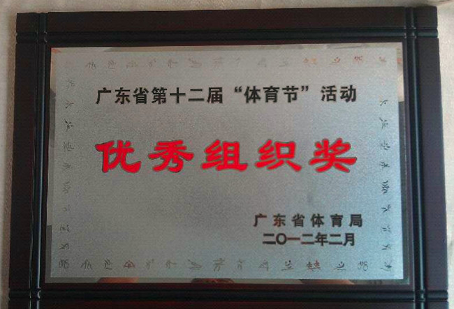 体育节活动优秀组织奖 