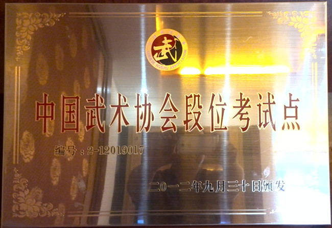 中国武术协会段位考试点 
